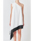 Women's One Shoulder Colorblock Dress