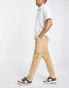 Фото #4 товара ASOS DESIGN tapered cargo trousers in beige