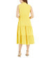 ფოტო #2 პროდუქტის Women's Split-Neck Sleeveless Tiered Midi Dress
