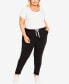 Фото #2 товара Plus Size Contrast Pocket Knit Pants