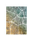 Фото #1 товара Michael Tompsett Los Angeles City Street Map Teal Orange Canvas Art - 15.5" x 21"