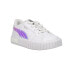 Фото #2 товара Puma Cali Star Iris Ac Metallic Lace Up Toddler Girls White Sneakers Casual Sho