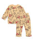 Фото #1 товара Toddler Boys Mickey Mouse Lion King Winnie the Pooh Waffle Knit Sweatshirt & Pants Set Newborn to (0-3 Months - 5T)