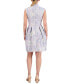 Women's Floral-Jacquard Sweetheart-Neck Fit & Flare Dress