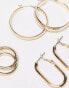 Фото #4 товара ALDO multipack of gold hoops