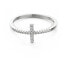 Elegant silver ring with a cross R00020