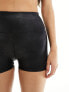 ASOS 4505 high waist booty shorts in cracked leather effect in black