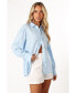 ფოტო #5 პროდუქტის Women's Dylan Long Sleeve Button Up Top