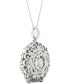 ფოტო #5 პროდუქტის Diamond Filigree 18" Pendant Necklace (1/3 ct. t.w.) in 10k White Gold