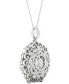 Diamond Filigree 18" Pendant Necklace (1/3 ct. t.w.) in 10k White Gold