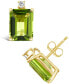 ფოტო #1 პროდუქტის Peridot (3-3/8 ct.t.w) and Diamond Accent Stud Earrings in 14K Yellow Gold
