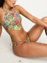 Фото #4 товара Only tie side bikini bottoms in bright 70s floral