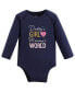 ფოტო #3 პროდუქტის Infant Girl Cotton Long-Sleeve Bodysuits, Love At First Sight, 3-Pack