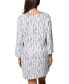 ფოტო #2 პროდუქტის Women's Printed Lace-Up Cover-Up Tunic