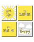 Фото #1 товара You are My Sunshine - Home Decor - 11 x 11 inches Wall Art - Set of 4 Prints