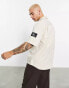 Calvin Klein Jeans linen short sleeve shirt in beige