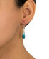 ფოტო #6 პროდუქტის Pave Two Tone Crystal Teardrop Earrings Set in Sterling Silver. Available in Clear and Blue, Clear and Black, Clear and Pink or Clear and Red