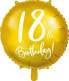 Фото #1 товара Украшение для организации праздников Party Deco Баллон фольгированный 18-летие, золотой, 45 см универсальный