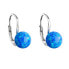 Glittering silver earrings with synthetic opal 11245.3