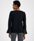 ფოტო #2 პროდუქტის Women's Serenity Boat-Neck Long-Sleeve Top