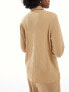 Vero Moda Tall textured jersey shirt co-ord in beige ТАНИН, S - фото #7