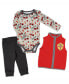 ფოტო #1 პროდუქტის Baby Boys Bodysuit, Pants and Vest, 3 Piece Set