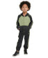 ფოტო #1 პროდუქტის Little & Toddler Boys Mélange Hooded Jacket & Jogger Pants, 2 Piece Set