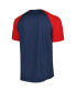 Фото #3 товара Men's Navy Boston Red Sox Button-Down Raglan Fashion Jersey