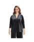 ფოტო #2 პროდუქტის Women's Plus Size 3/4 Sleeve Velvet Top