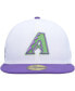 Фото #3 товара Men's White Arizona Diamondbacks Side Patch 59FIFTY Fitted Hat