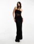 Фото #2 товара ASOS DESIGN slinky sheer cut out maxi dress in black