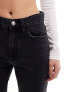 Mango straight leg jeans in black