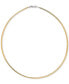 Фото #1 товара Macy's 17" Reversible Omega 14k Gold over Sterling Silver and Sterling Silver Necklace