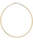 ფოტო #1 პროდუქტის 17" Reversible Omega 14k Gold over Sterling Silver and Sterling Silver Necklace