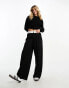 Miss Selfridge chunky rib fitted crop jumper in black M - фото #8