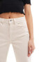 Only Juicy high waisted wide leg jeans in ecru