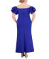 Фото #2 товара Plus Size Off-The-Shoulder Ruffle-Sleeve Gown