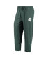 Men's Green, Heathered Charcoal Distressed Michigan State Spartans Meter Long Sleeve T-shirt and Pants Sleep Set