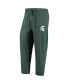 Пижама с длинным рукавом и брюками Michigan State Spartans Concepts Sport для мужчин Green, Heathered Charcoal, M - фото #3