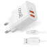 Фото #1 товара COOL Lightning Cable USB-C And usb-c wall charger 1.2 m