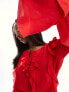 Фото #7 товара Daska long sleeve ruffle blouse co-ord in red