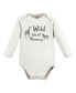 Baby Unisex Organic Cotton Long-Sleeve Bodysuits, Neutral Safari