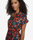 Фото #8 товара Women's Floral-Print Tie-Waist Shirtdress