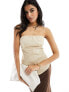 Фото #1 товара ASOS DESIGN V front bandeau top in tan