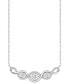 ფოტო #1 პროდუქტის Diamond Swirl 18" Collar Necklace (1/4 ct. t.w.) in 10k White Gold