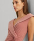 Фото #4 товара Women's Jersey Off-the-Shoulder Side-Slit Column Gown