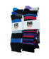 ფოტო #5 პროდუქტის 6 Pack Mens Cotton Dress Socks Mid Calf Argyle Pattern Solids Set