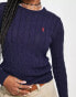 Фото #9 товара Polo Ralph Lauren cable knit jumper in navy