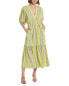 Taylor Printed Midi Dress Women's Yellow 8