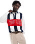 Фото #1 товара Tommy Jeans archive rugby shirt in white and navy stripe